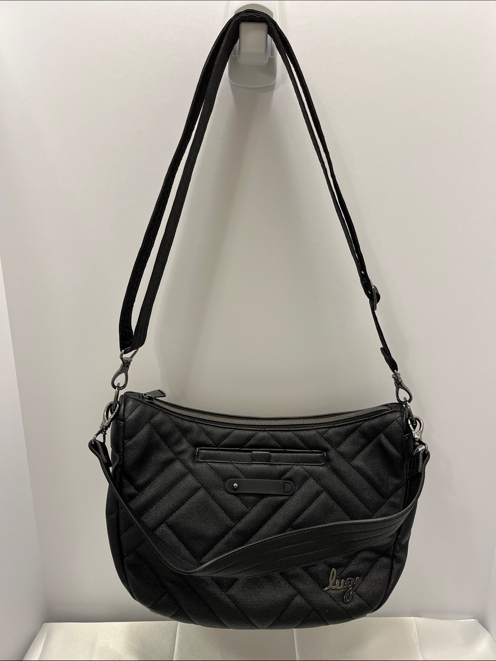 LUG - NWOT- Harmony Matte Luxe Vegan Leather Crossbody/Shoulder Bag - Black Onyx